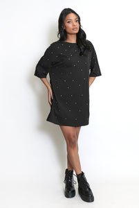 Stud diamante t shirt dress