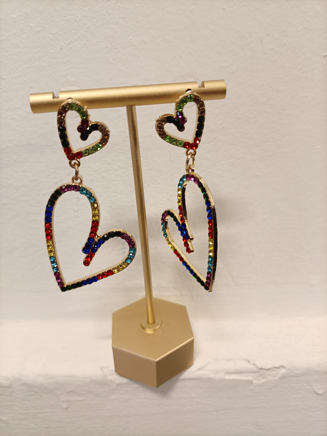 Multi heart earrings