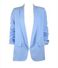 Load image into Gallery viewer, Rouched sleeve blazer

