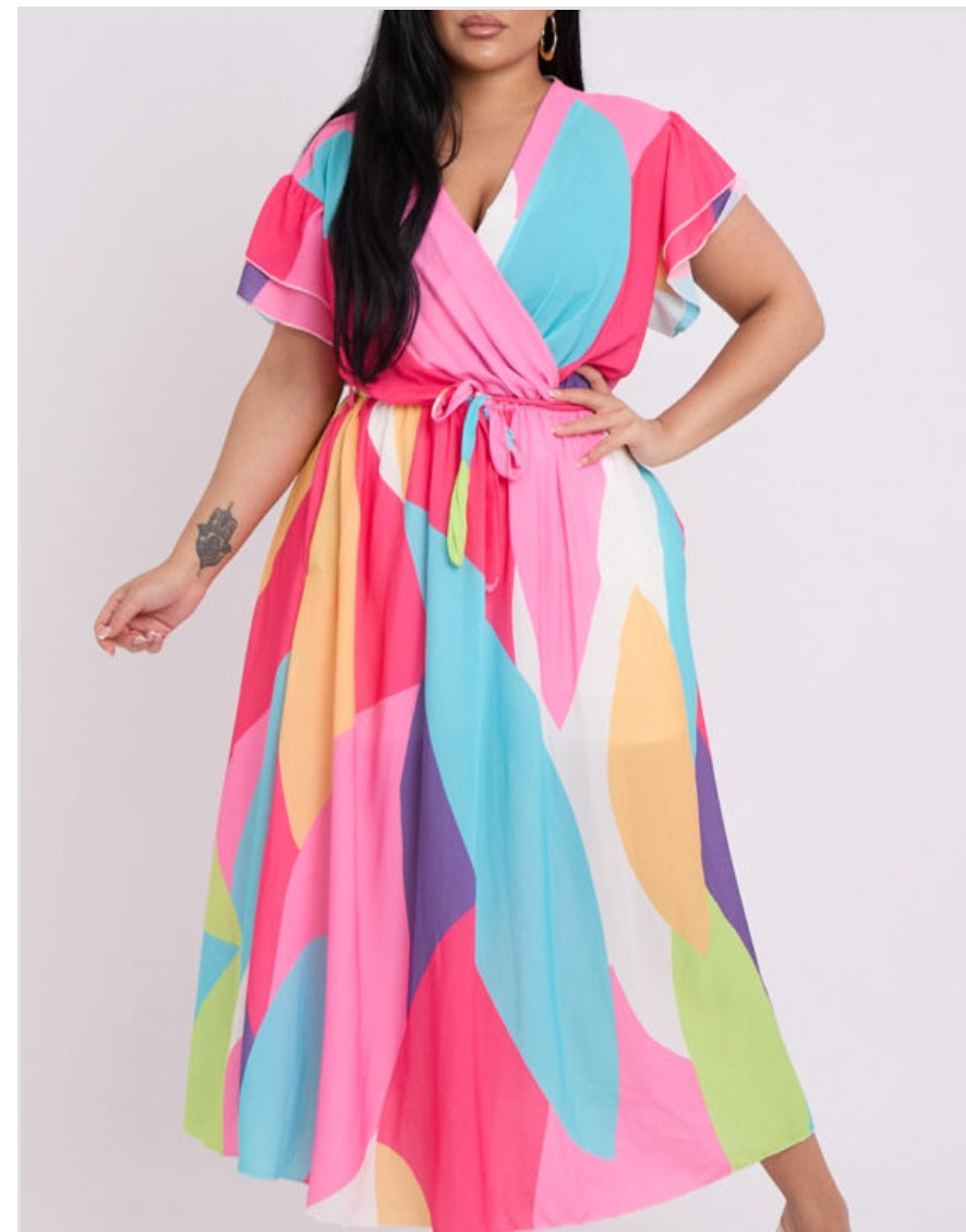 Multi wrap dress plus size