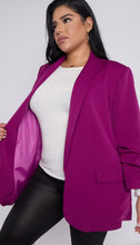 Load image into Gallery viewer, Rouched sleeve blazer
