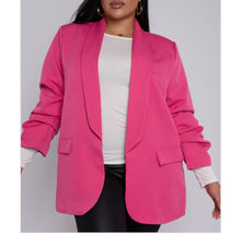 Load image into Gallery viewer, Rouched sleeve blazer
