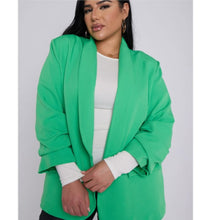 Load image into Gallery viewer, Rouched sleeve blazer

