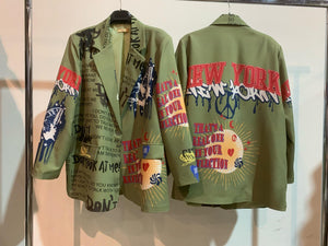 Patterned plus blazer