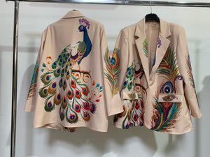 Patterned plus blazer