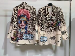 Patterned plus blazer
