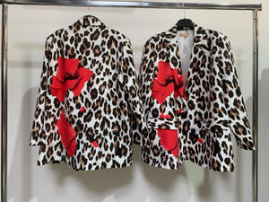 Patterned plus blazer