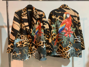 Patterned plus blazer