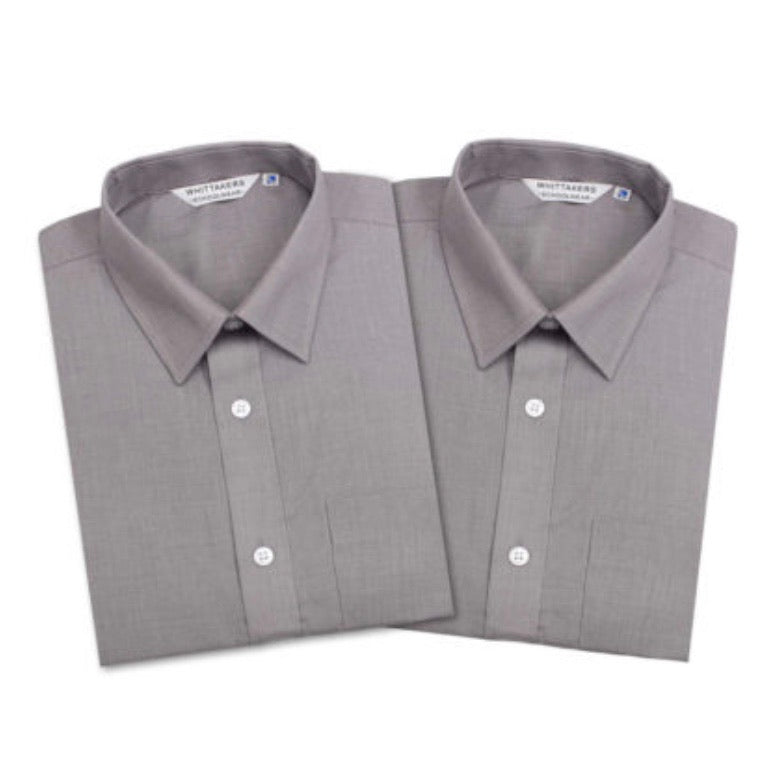 trutex 2 Pack Boys Grey Long Sleeve Shirt