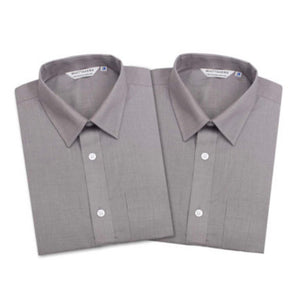 trutex 2 Pack Boys Grey Short Sleeve Shirt